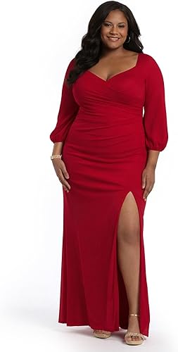 David's Bridal The Edit Studio Mesh Billow Sleeve Sheath Dress, Elegant Formal D