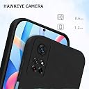 Pikkme Mi Redmi Note 11T 5G / Poco M4 Pro 5G Back Cover Soft Matte Liquid Silicone TPU | Camera Protection | Shockproof Slim Back Case (Black) gallery image