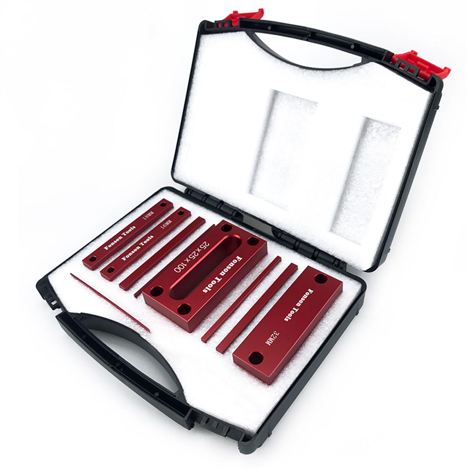 9 Sztuk Metrycznych Bloków Ustawczych, Zestaw Aluminiowych Prętów Pomiarowych Z Miernikiem Wysokości I Futerałem Do Przechowywania, Do Warsztatowego Sprzętu Pomiarowego
