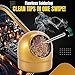 Flexzion Solder Cleaner with Brass Wool Soldering Wire Sponge and Gold, Dome-shaped, Non-Slip Solder Sponge Tray Housing, Soldering Iron Tip Cleaner, No Water Needed