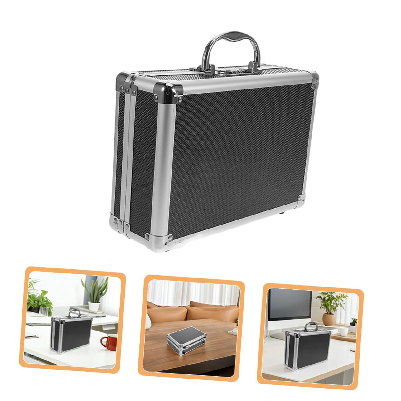 Cassetta Degli Attrezzi in Lega Di Alluminio Con Maniglia Organizer Portatile Per Utensili Scatola Portaoggetti Vuota Per Lavori Artigianali e Fai Da Te