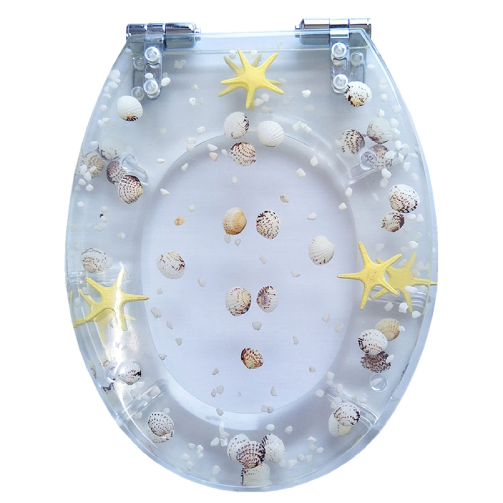 Nviusdsj Transparentcolor Toilet Seats, Slow Close Resin Toilet Seat With Cover, 3D Heavy Duty Seats Lid(Transparentcolor)