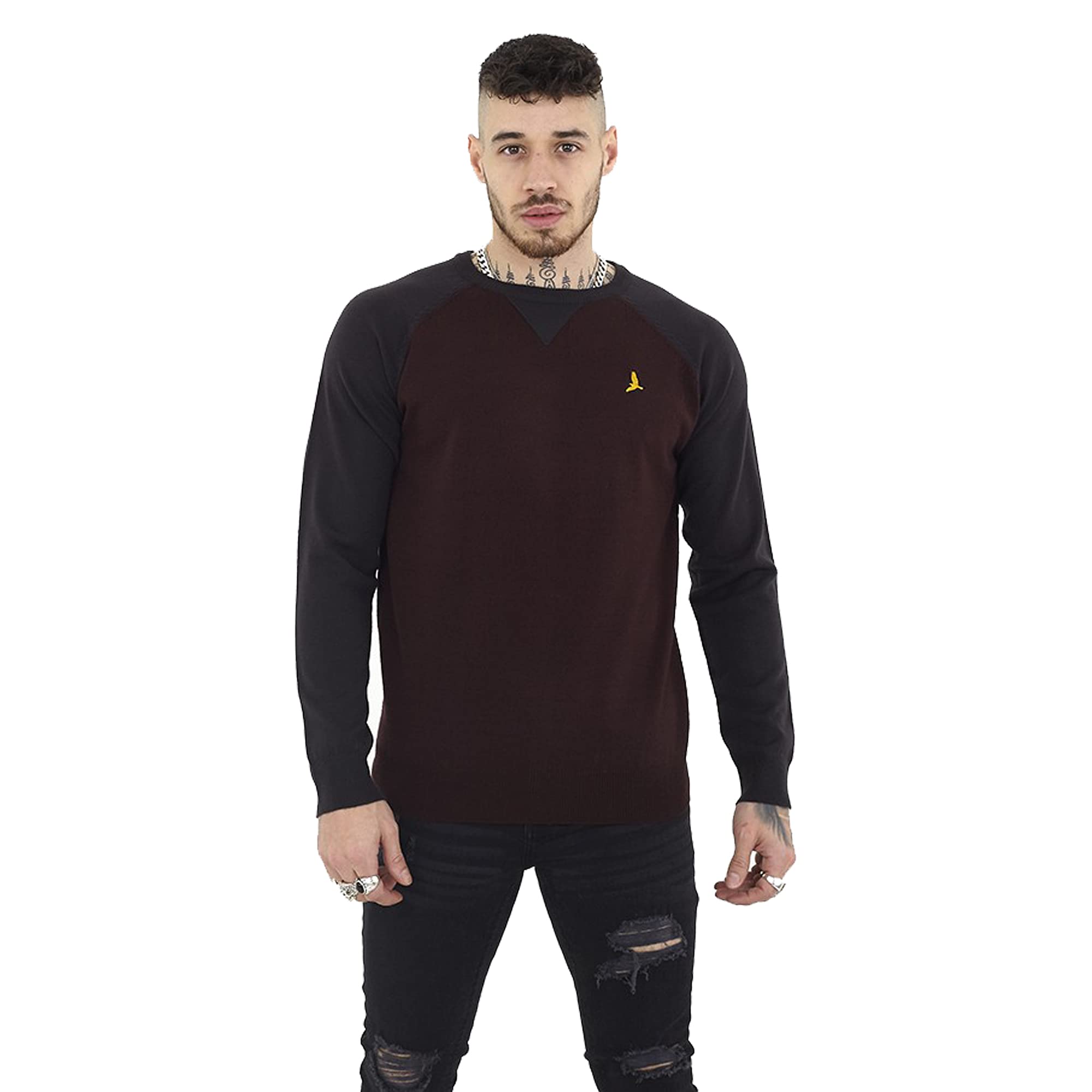 BRAVE SOUL Mens Crew Neck Jumper Sweat Top Jumpers