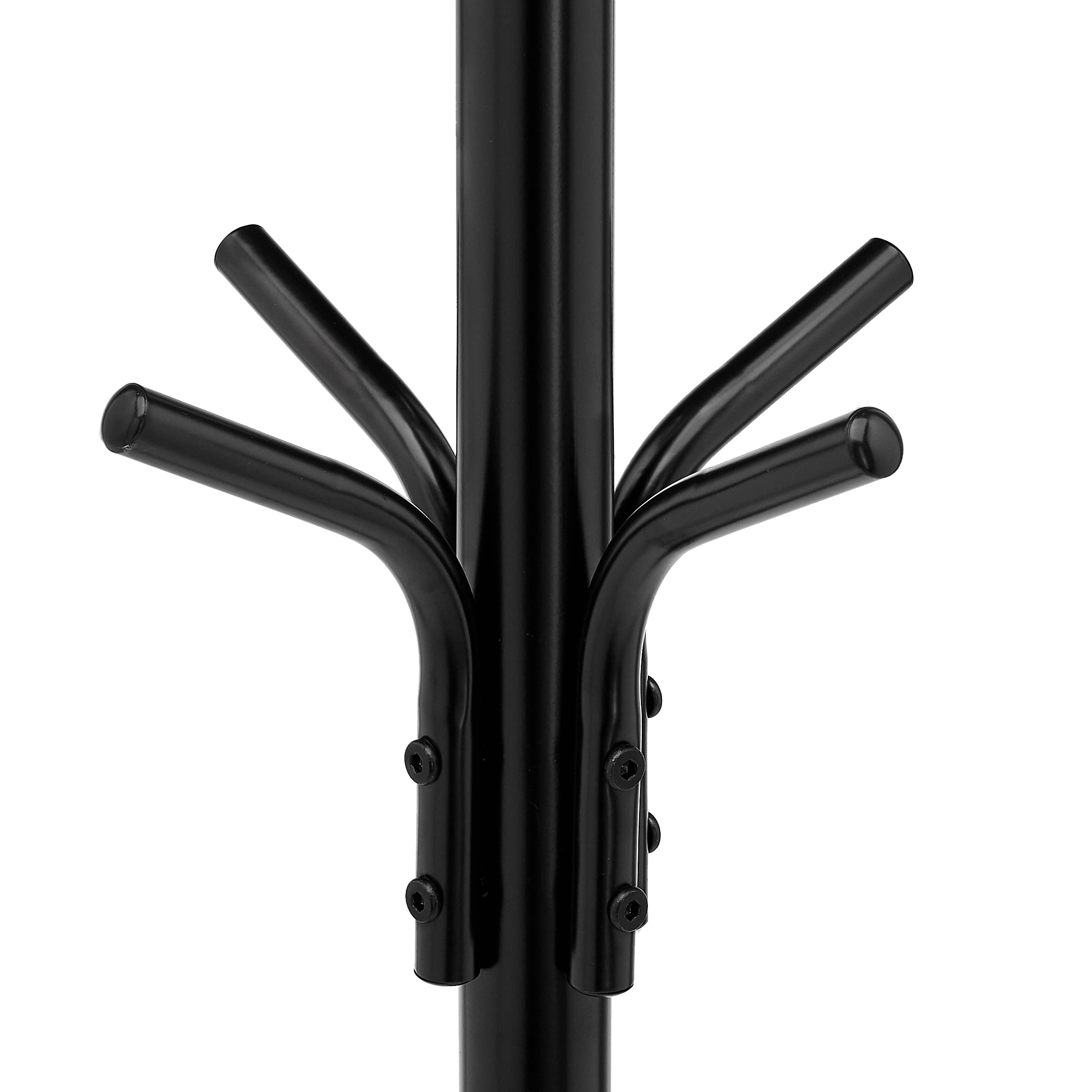 Amazon Basics Appendiabiti in metallo, Nero, 49.5 x 49.5 x 169 cm (L x W x H)