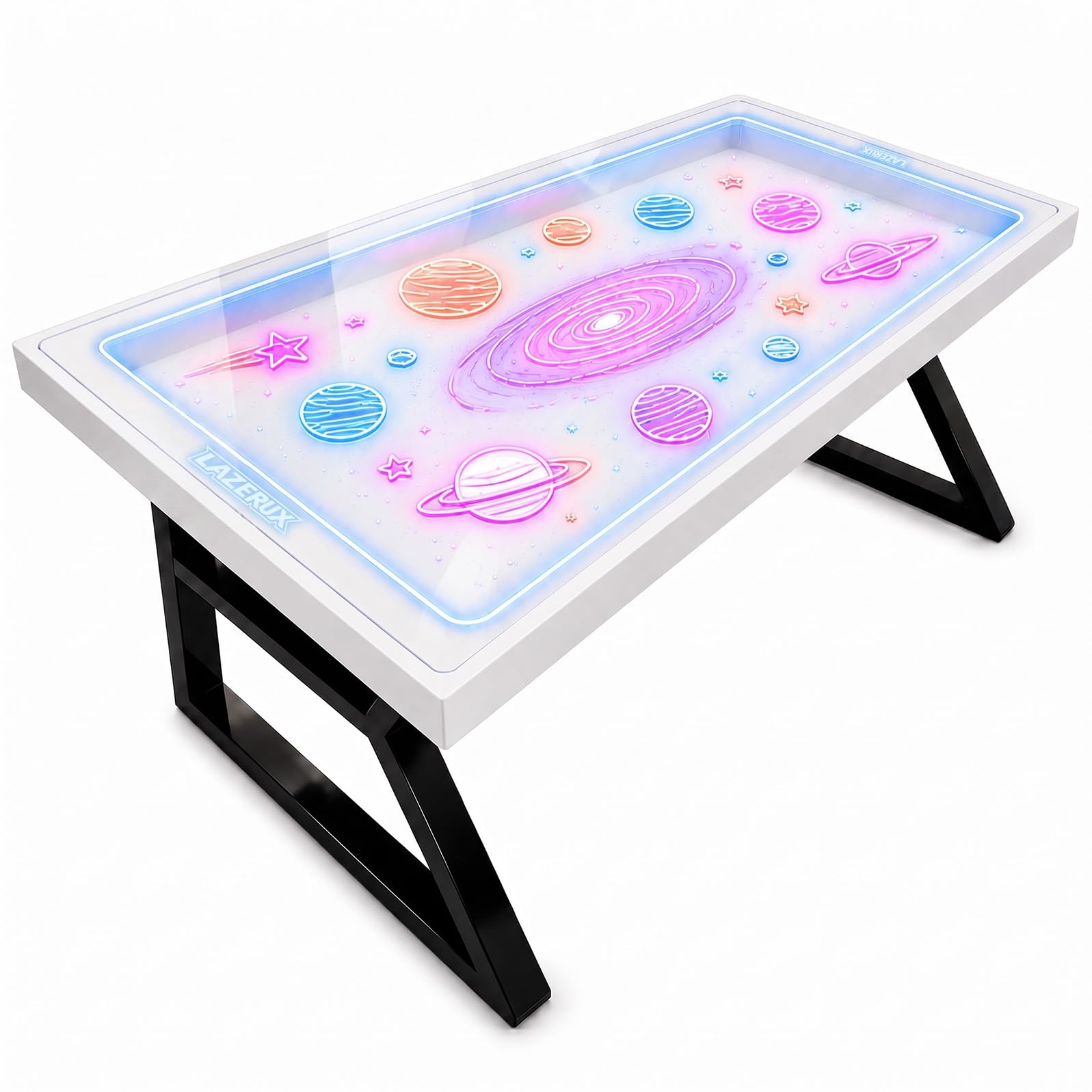 Escritorio Mesa Escritorio Elevable o Fijo Gamer Con Iluminacion Led Superficie PERSONALIZA TU MISMO LA TEMATICA Estructura Metalica Altura Ergonómica Configuración Juvenil BLANCO O NEGRO 160x60