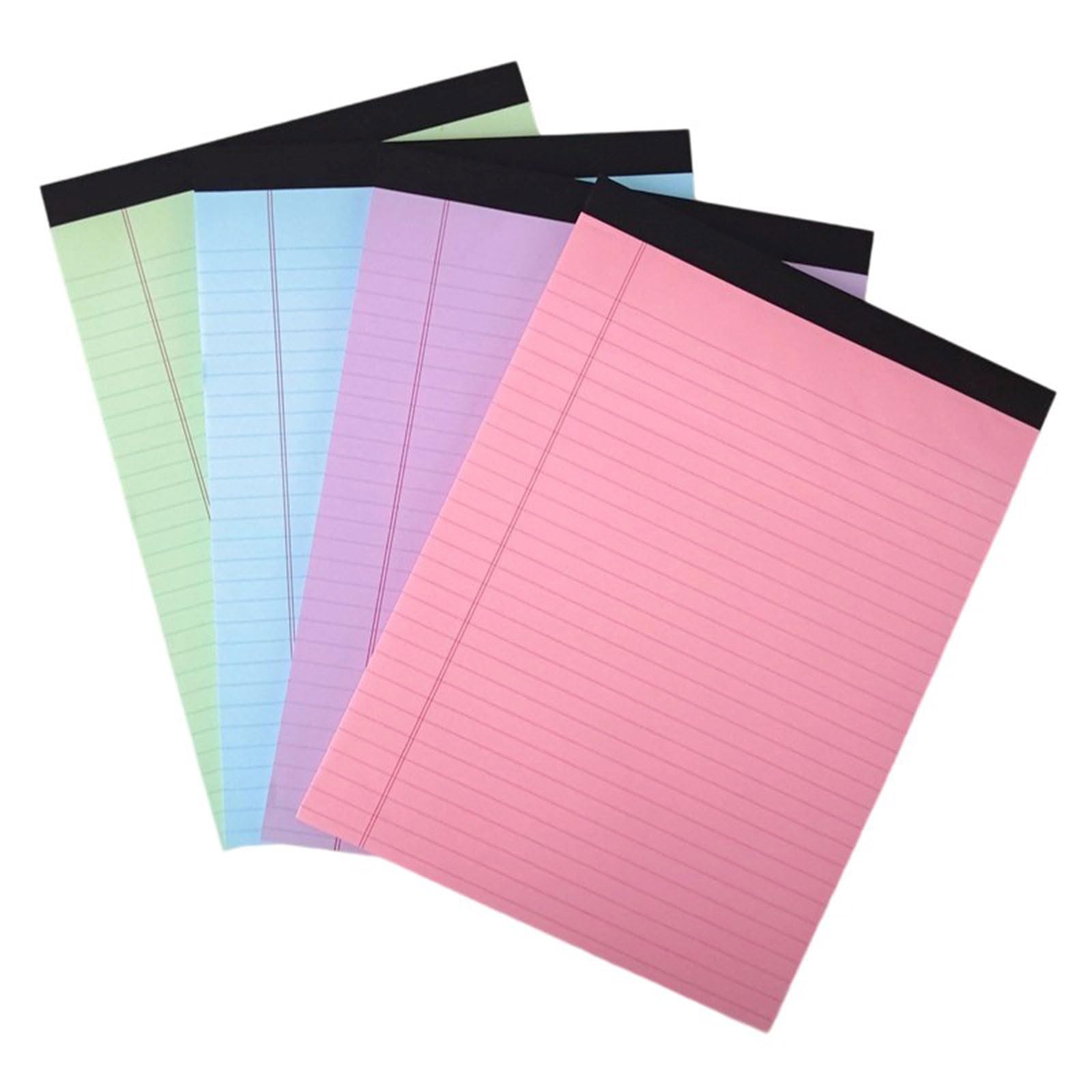 4 blocchetti colorati con pagine strappabili a righe, 50 fogli per blocco, per studio, lavoro, ufficio, scuola