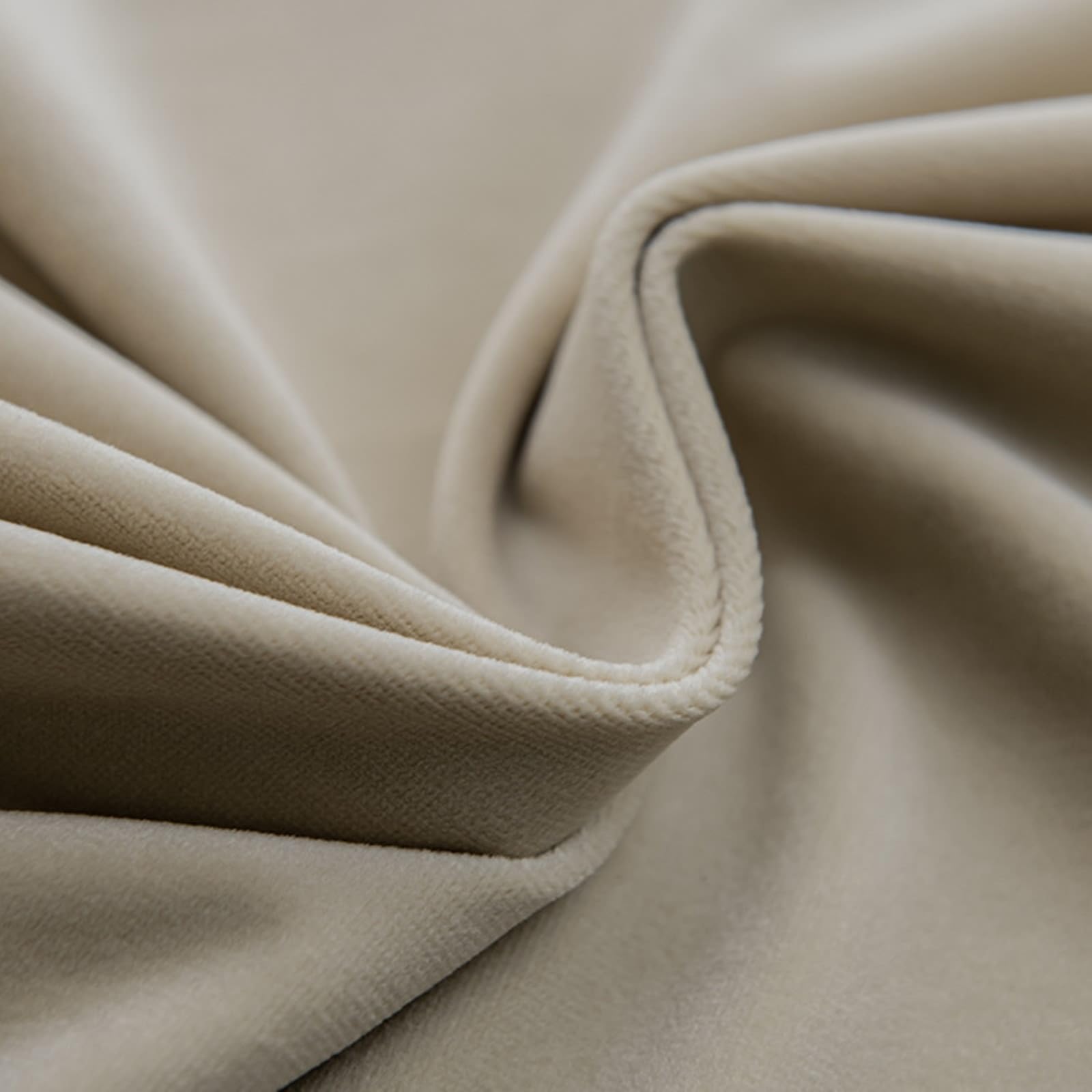 Wycian Landhausstil Abdunkelnde Vorhänge Helles Khaki 2 Er Polyester Volltonfarbe H160 X B86Cm für Schlafzimmer