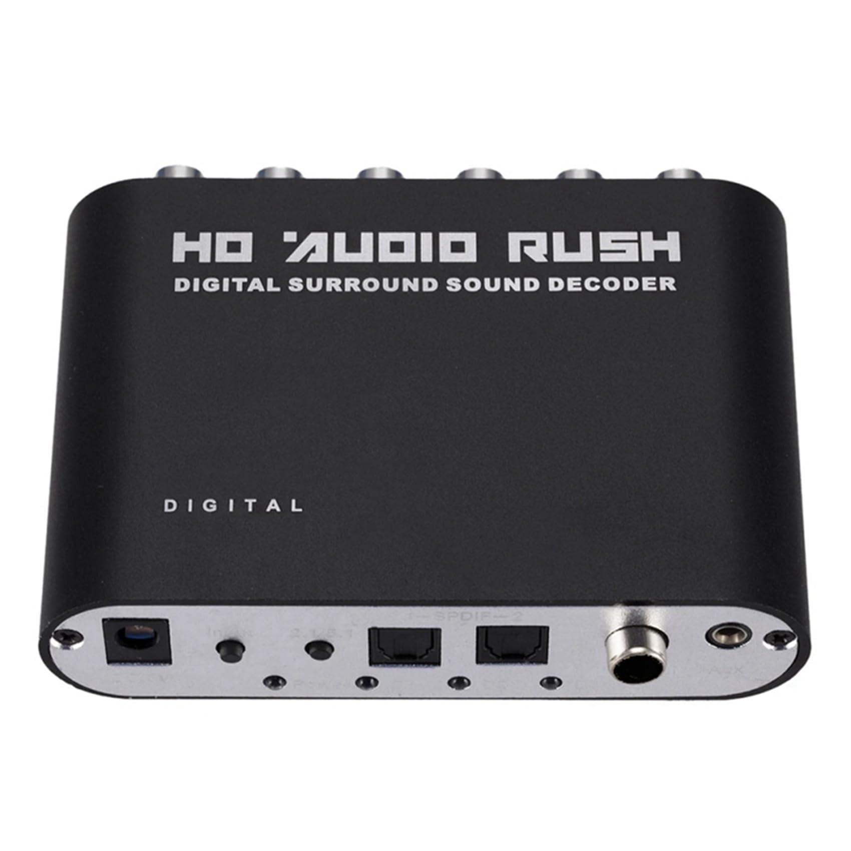 5X Convertitore Audio Stereo AC3 da Digitale Ad Analogico un 5.1 Canali SPDIF Ottico Coassiale AUX da 3,5 mm un 6RCA Decoder Spina Europea