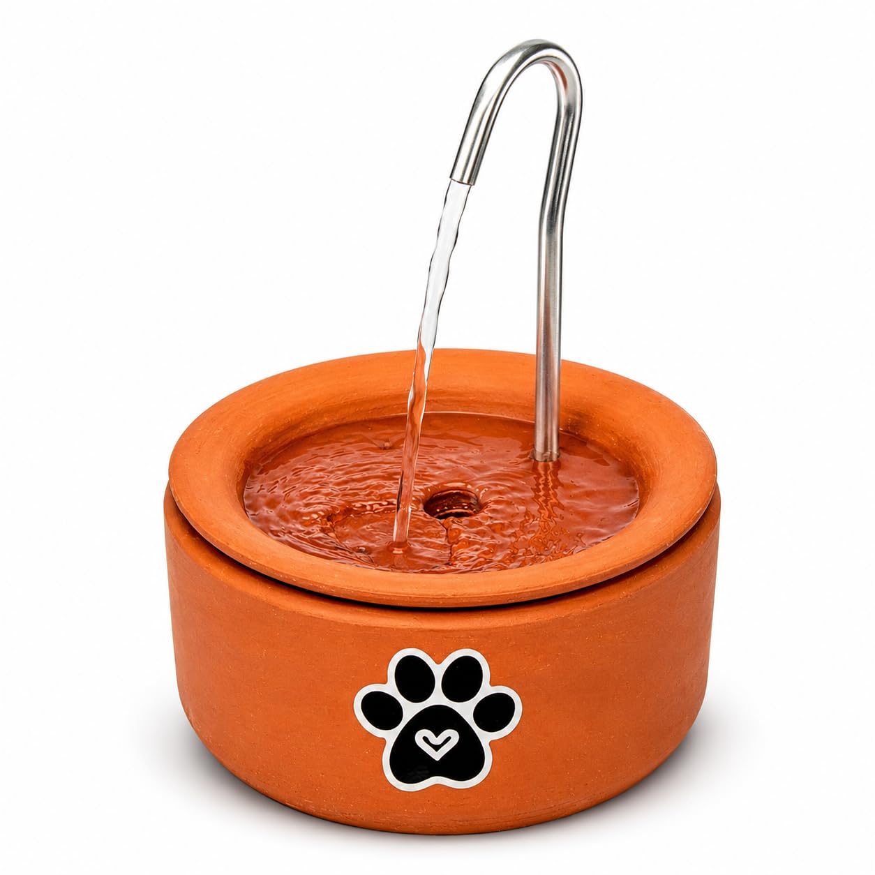 Bebedouro Fonte para Gatos em Cerâmica com Torneira Inox Tampa Protetora Bivolt Água