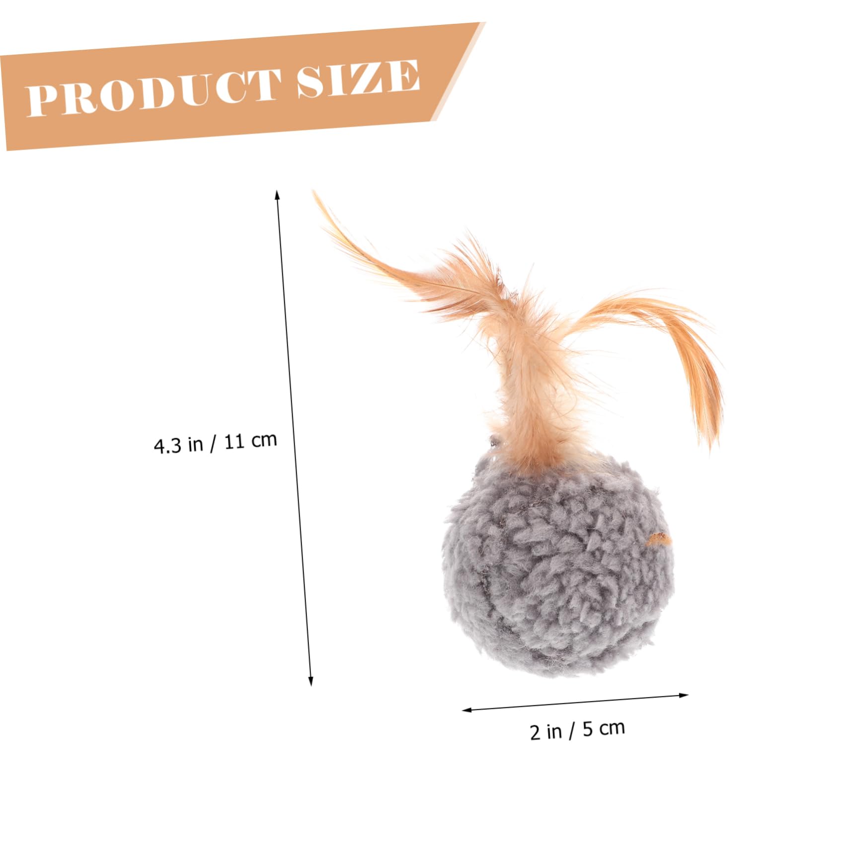 FRCOLOR 45piezas Juguetes para Gatos De Peluche y Cascabeles De Juguete Divertido y Portátil para Gatitos Estimulante y Resistente Al Desgaste