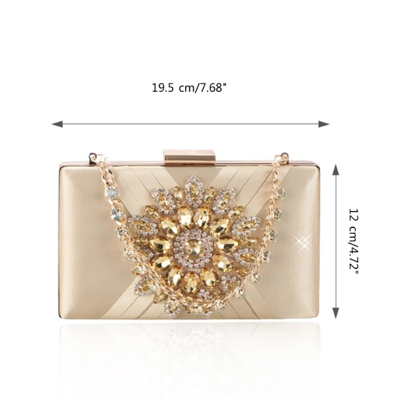 Abendtasche Damen Clutch Funkelnde Sonnenblume Strass Abend Tasche Braut Hochzeit Party Clutch Glitter Geldbörse Frauen Cocktail Prom Handtasche Umhängetasche