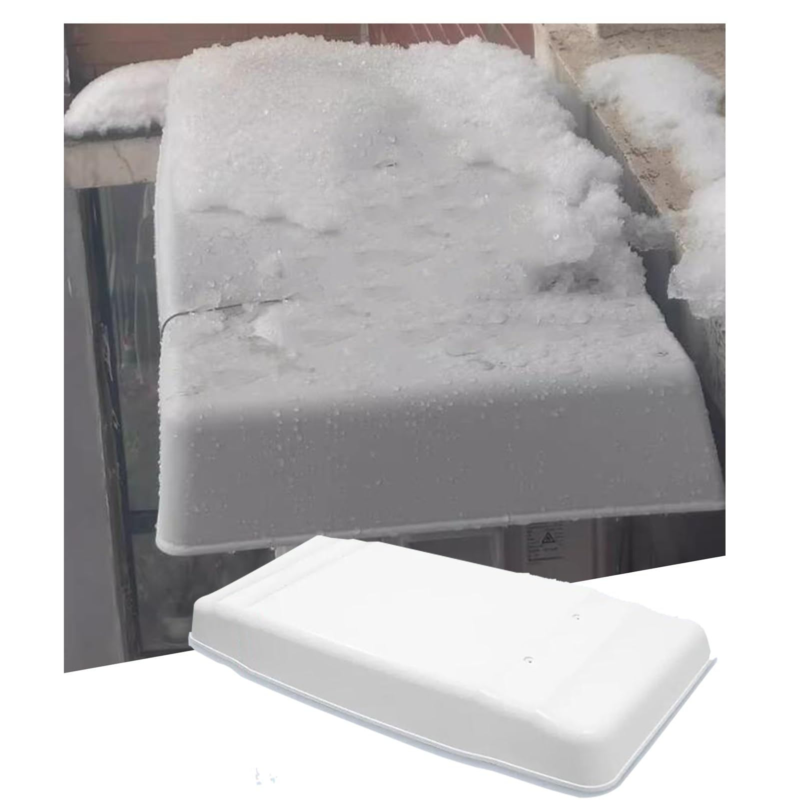 Housse de climatiseur extérieur blanche de 37 pouces pour préserver votre balcon en hiver