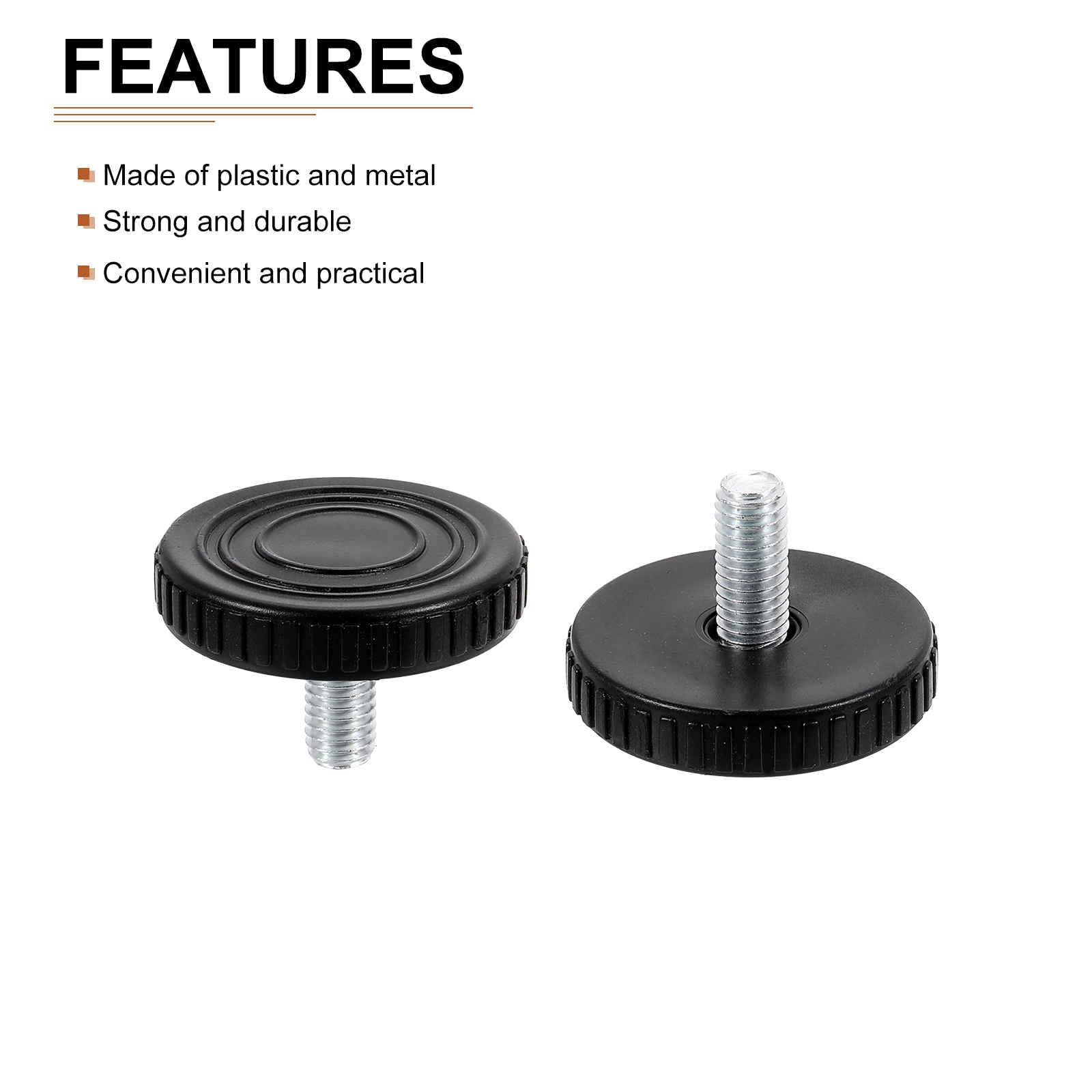 DTGN M8x15x40mm(DxLxOD) Screw on Furniture Glide Leveling Feet, 4Pack, Good for Furniture - Image 3
