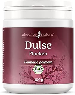 effective nature - Dulse Flocken Bio Atlantik - 100g - Atlantischer Lappentang aus Frankreich - Rohkost - Vegan - Reich an...