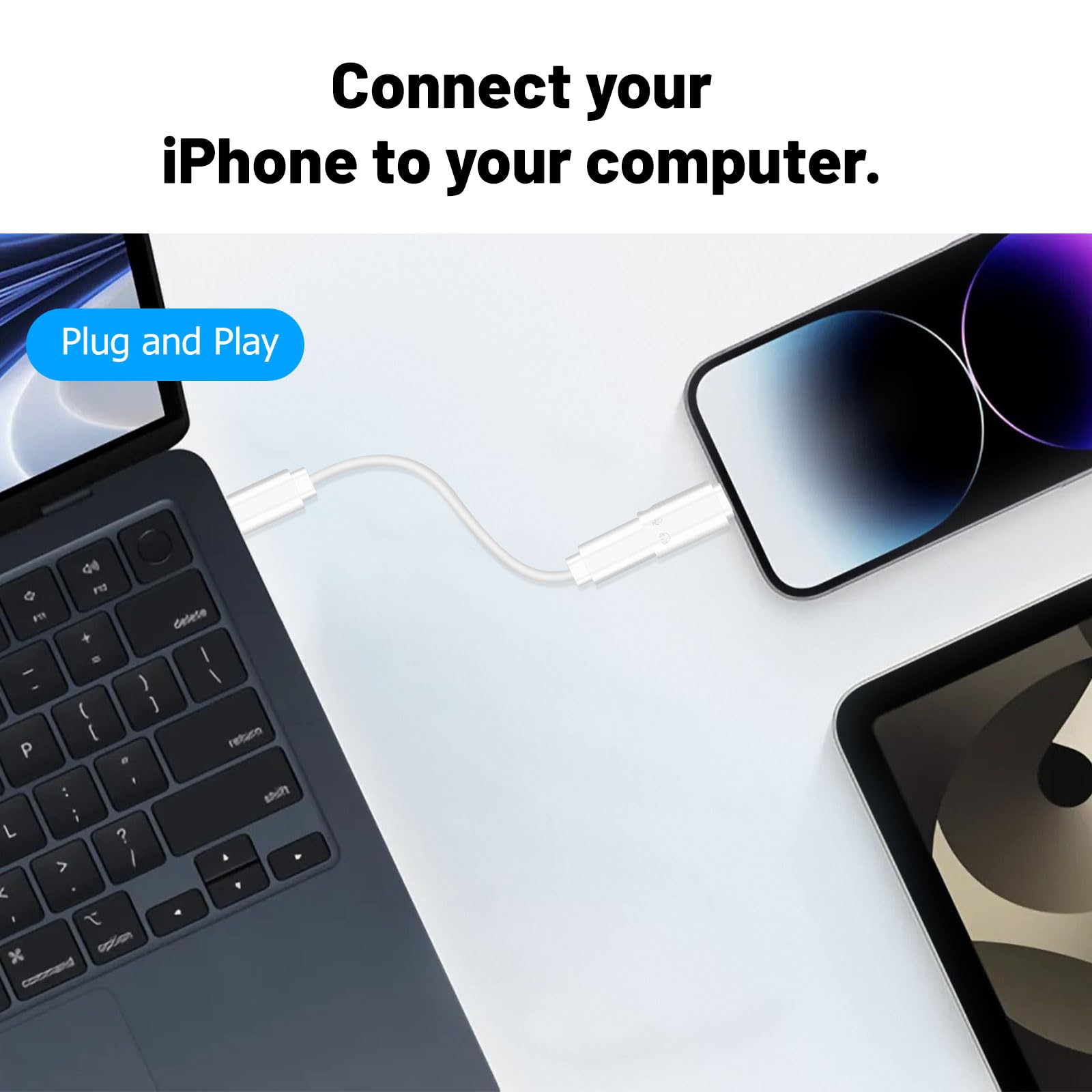 Adaptateur Lightning Vers USB-C (lot De 2) - Pour Charge, Audio Et Transfert Données IPhone, IPad, AirPods