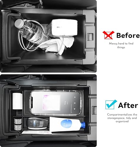 Miniatura 2 de MARCHFA Bandeja organizadora de consola central compatible con accesorios Subaru Crosstrek 2024, organizador de bandeja para reposabrazos para