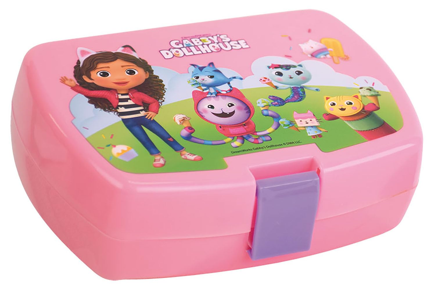Fun House GABBY ET LA MAISON MAGIQUE CHILDREN'S Snack Box H.6.5 x L.17 x D.13.5 cm, Pink