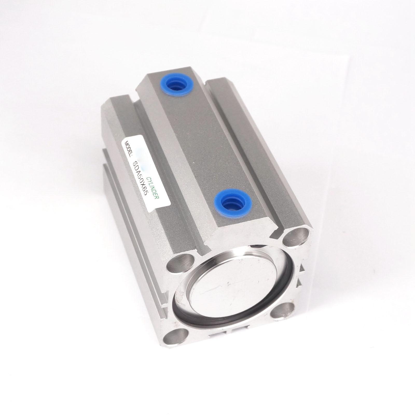 Vérin pneumatique compact en aluminium à double effet SDA50x65, alésage 50 mm, course 65 mm