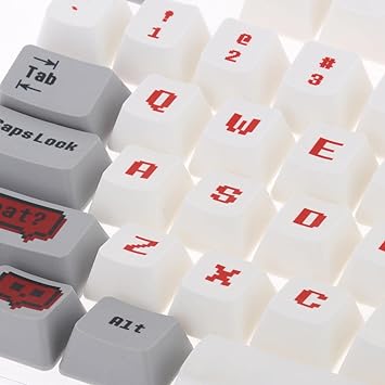 MAXBELL 108 Keys PBT Keycaps OEM Profile Suitable for Any Size Mechanical Keyboard Pixel Game