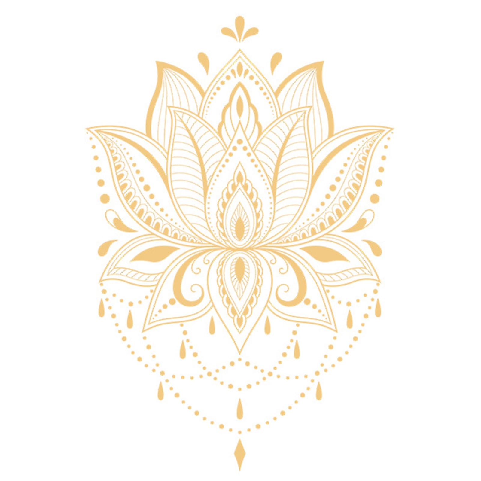 Ulafbwur Golden Wall Decorations Decal Lotus Shape Removable Pvc Om Sign Meditation Art Vinyl Wall Sticker For Home Wall Sticker