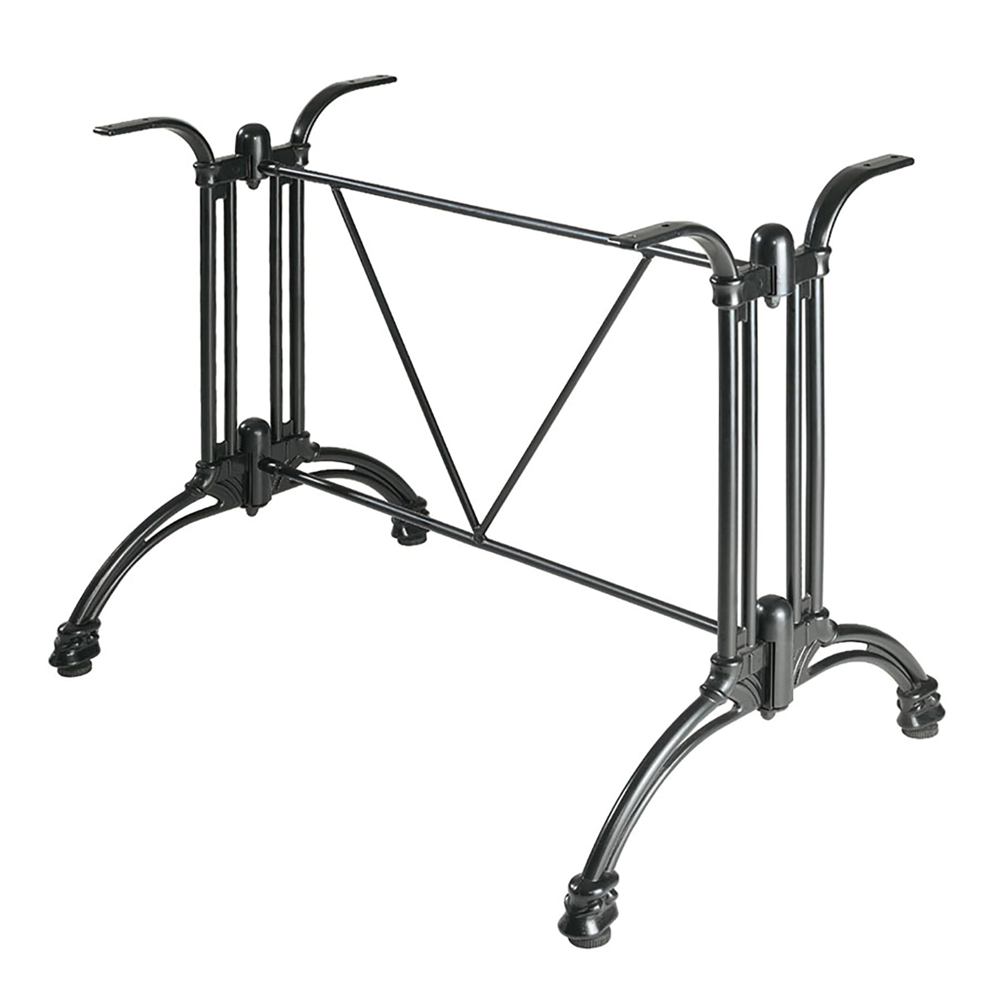 Table de bistrot Turin pied double alu noir pour votre terrasse