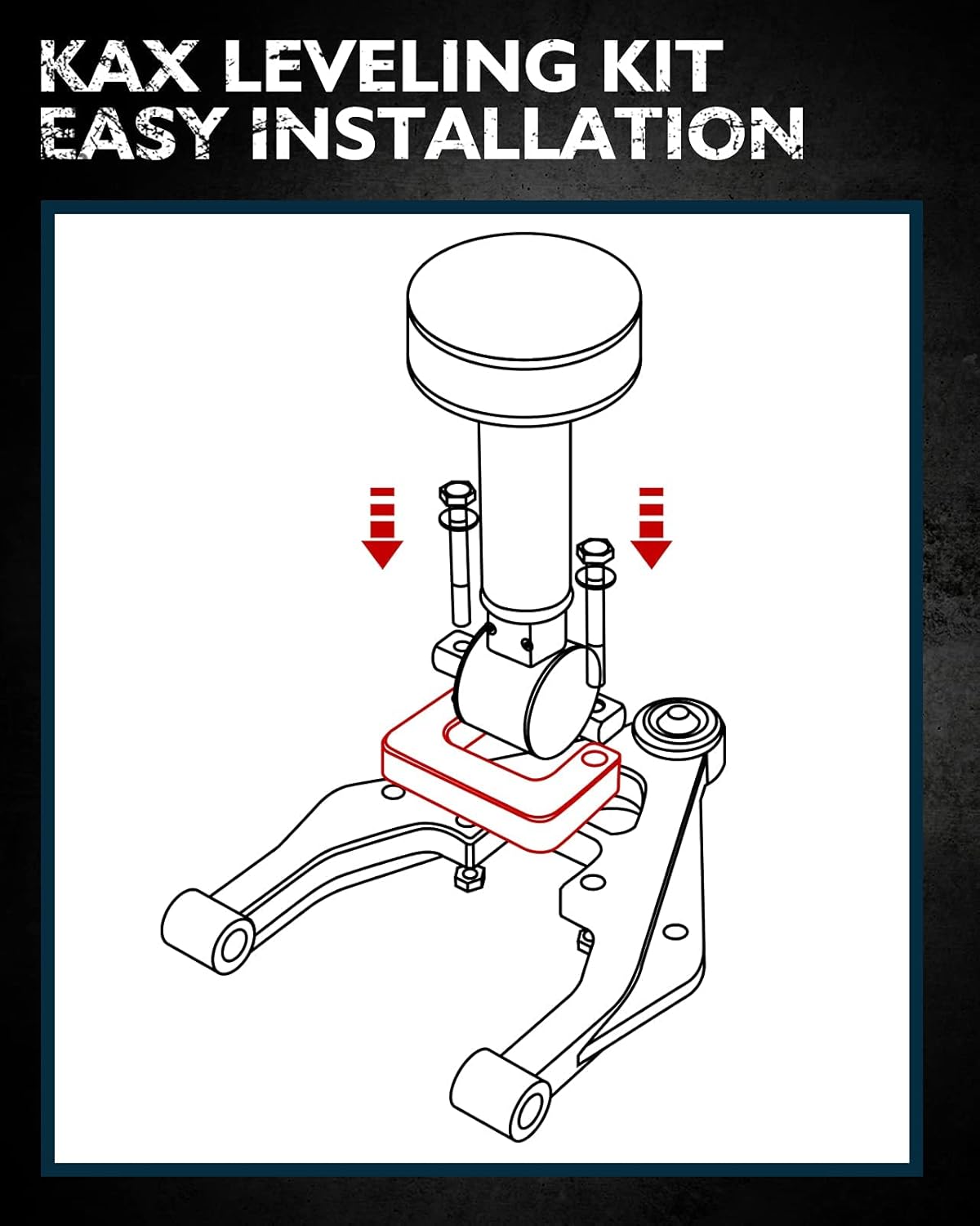 KAX 1.5“ Front Leveling Kit Fit for 2007-2025 Sierra/Silverado1500, 2007-2021 Tahoe, 2007-2014 Suburban 1500, Avalanche, 2007-2020 Yukon/Yukon XL 1500 Suspensions Front Strut Spacers