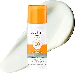 EUCERIN Protetor Solar Facial Oil Control FPS 60 50ml, Antioleosidade, Rosto, Proteção UVA, UVB e Luz Visível