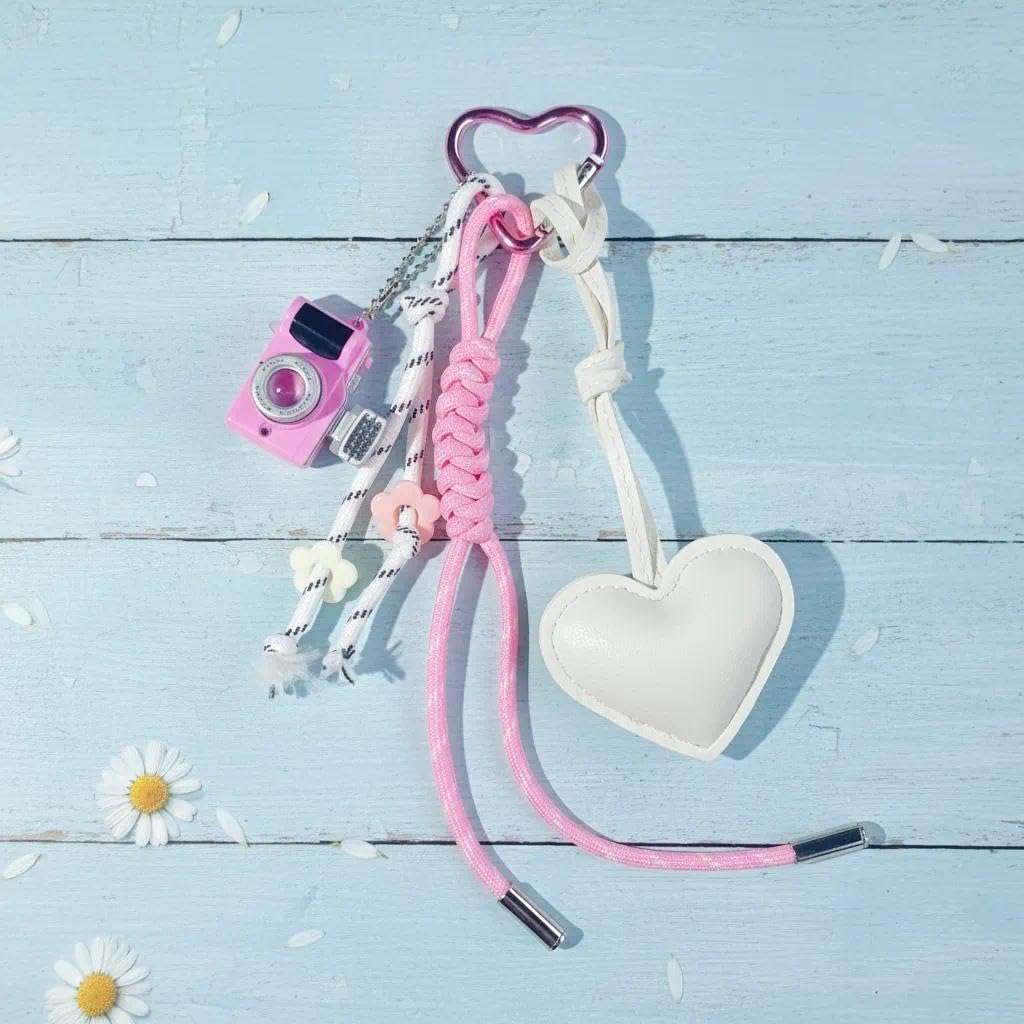 QTMY Cute Braided Keychain Bag Charms for Handbag Purse Backpack Accessories Bogg Bag,288 - Image 3