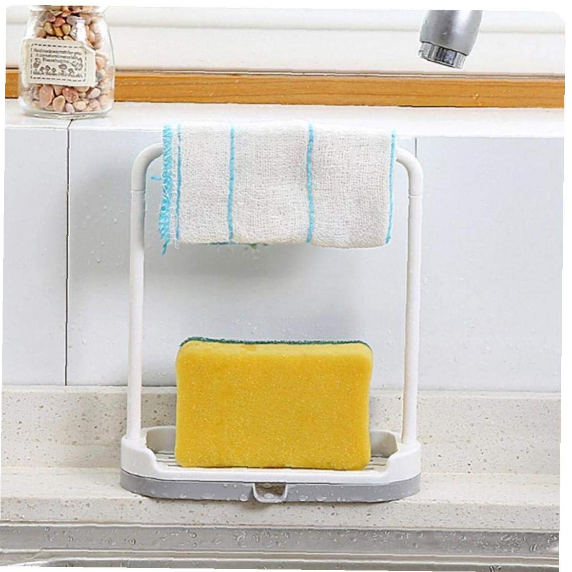 BYFRI Kitchen Dish Cloth Rag Storage Rack Wash Cloth Hanging Shelf Bathroom Pan Cover Stand Towel Holder (random Color)