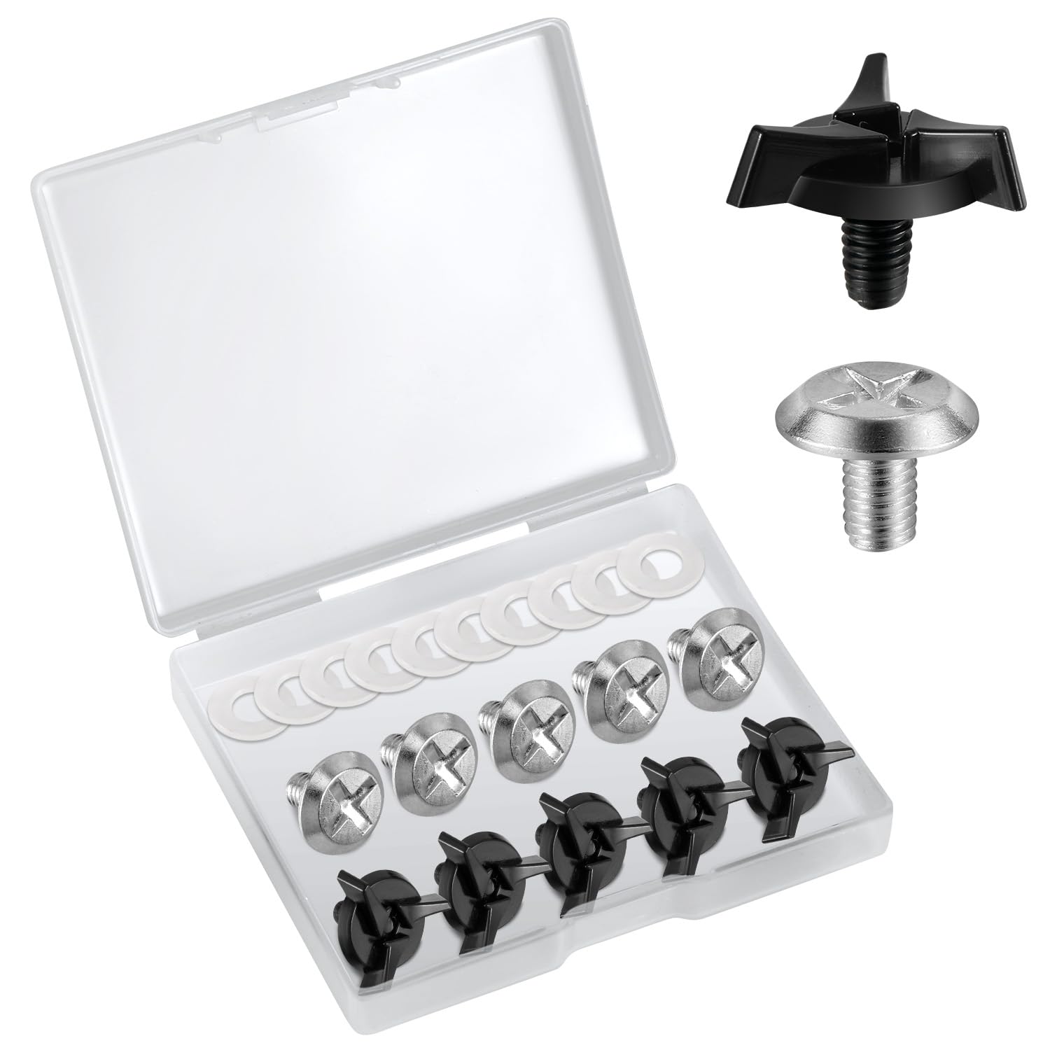 NQEUEPN 10pcs Motorcycle Helmet Screws, Helmet Visor Clip Screws