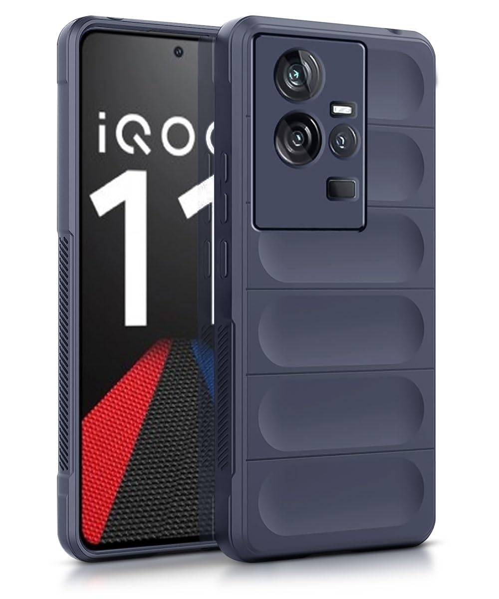 WOW IMAGINE Ultimate Silicon Back Cover Case for iQOO 11 5G | Military Grade Drop Protection Shockproof Bumper | Anti-Slip Grip | Scratch Proof Micro-Fibre Cloth Inside (Deep Blue) (B0C9MM2F4N) Amazon Price History, Amazon Price Tracker