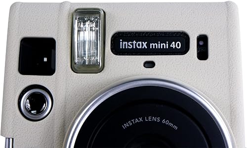 Miniatura 4 de Rieibi Mini 40 - Funda protectora de silicona para cámara instantánea Fuji Instax Mini 40 - Funda ligera de goma suave para Fujifilm 40 - Blanco