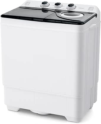Lavatrice Portatile Compatta 1,5 Piedi Cubi – 8 Programmi E 10 Livelli Acqua – Con Pompa Di Scarico – Per Casa, Appartamento, Camper
