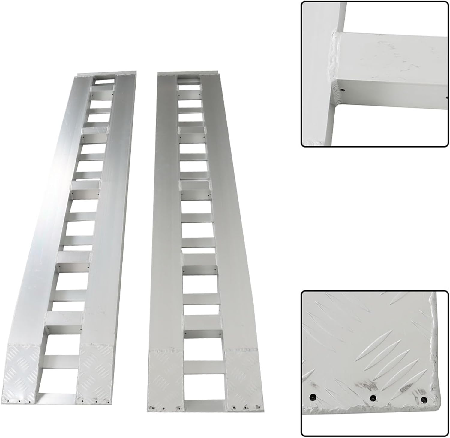 GXYWADY Truck Car Auto Trailer Ramps 84 Inch X 15 Inch Aluminum 6000 LBS Hook End