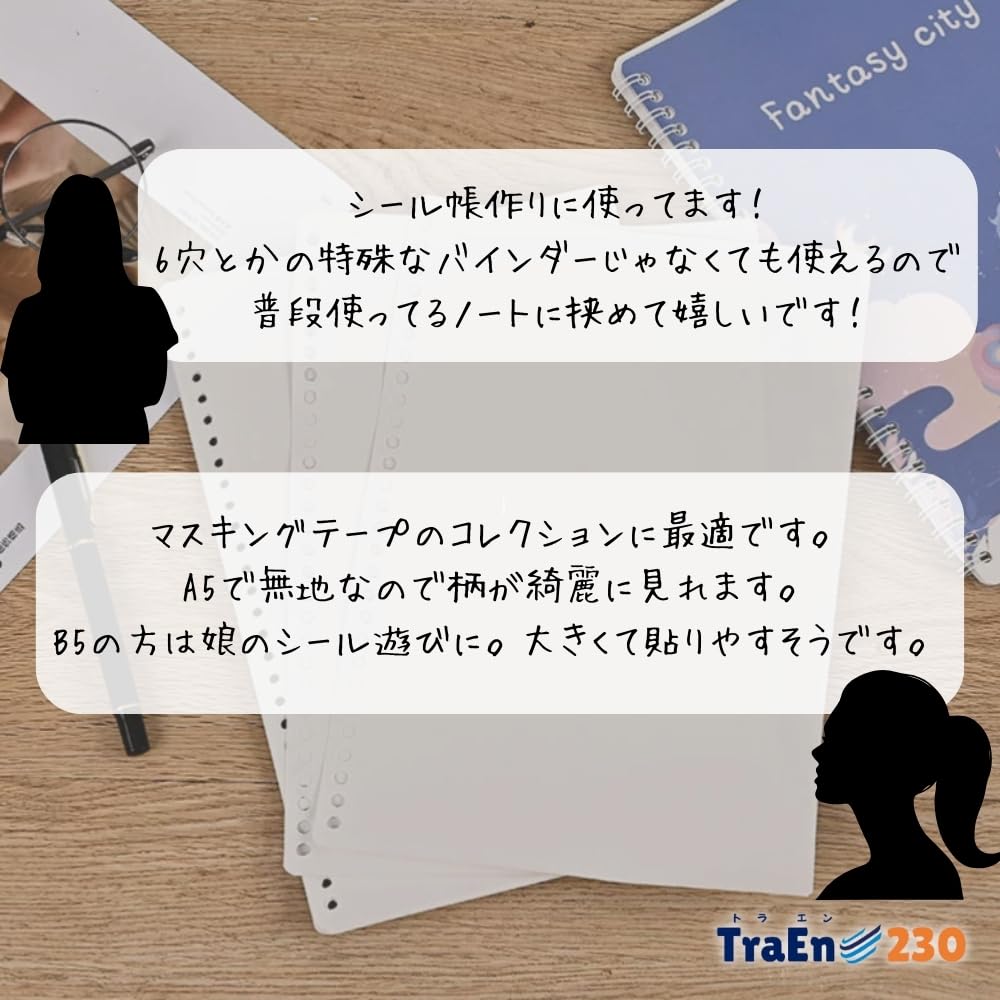 Amazon.co.jp: シール帳 台紙 リフィル A5 B5 剥離紙 はがせる 大きめ