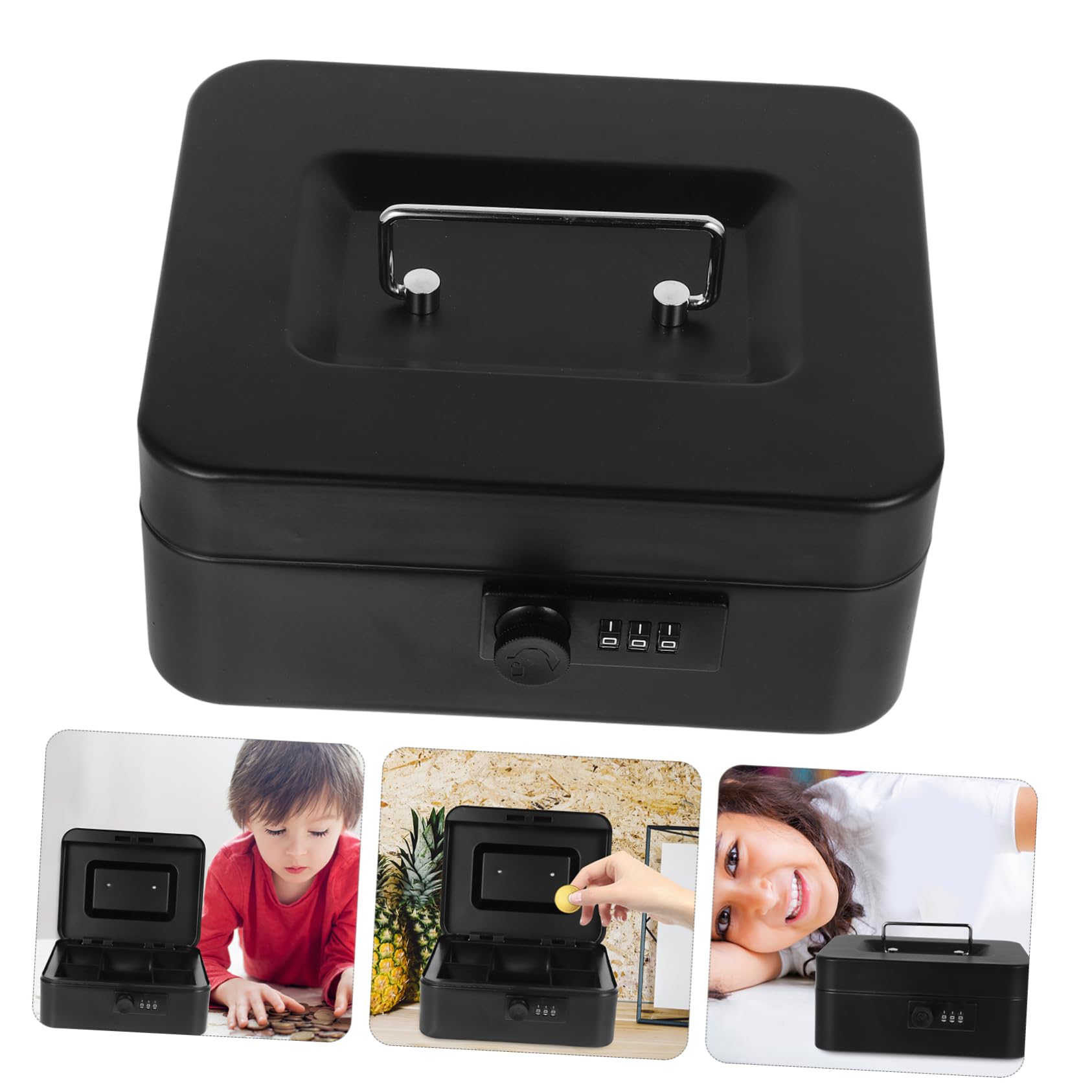 Caja Fuerte con Cerradura Y Llave Caja de Almacenamiento de Dinero con Cerradura Digital Minicaja Fuerte Decorativa para Niños Y Niñas