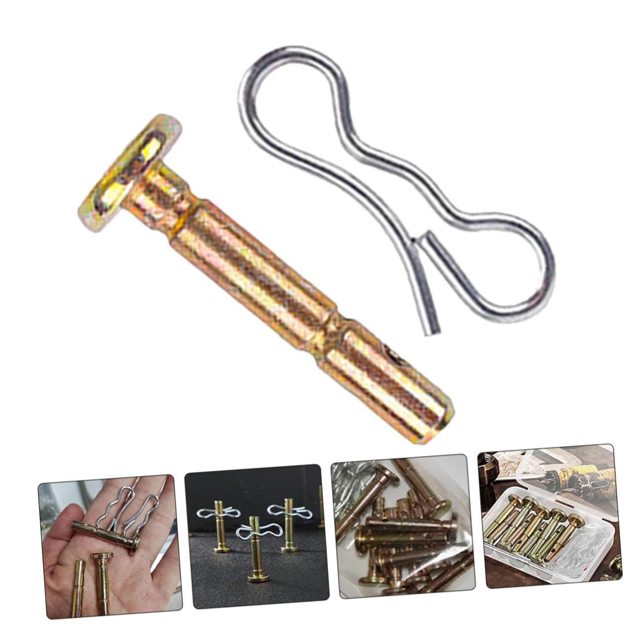 Gadpiparty 6 Ensembles Kit Goupilles de Cisaillement et Épingles Nourrice Légères pour Fraise à Neige Détachées Durables pour Protection Boîte de Vitesses de Saleuse Neige ATV et Cycle
