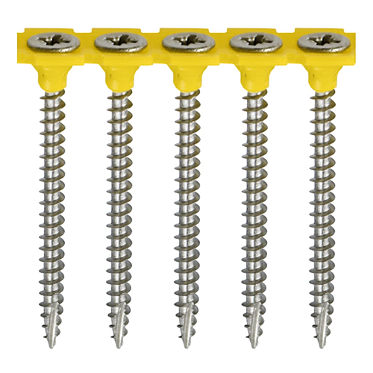 Timco Green 4050Classcol Collated Classic Multi-Purpose Screws - Pz - Double Countersunk - A2 Stainless Steel 4.0 X 50