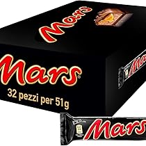 Mars Barretta con Caramello Ricoperta al Cioccolato, 32 Barrette X51G (1632G), Nuova versione