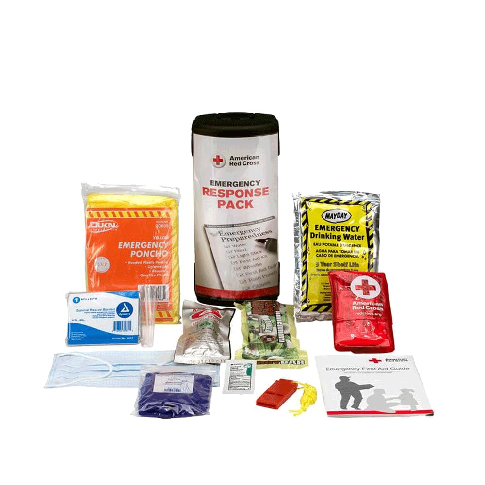 American Red CrossOfficially Licensed Product, Emergency Response Pack, First Aid Essentials, Fully Stocked First Responder Kit
