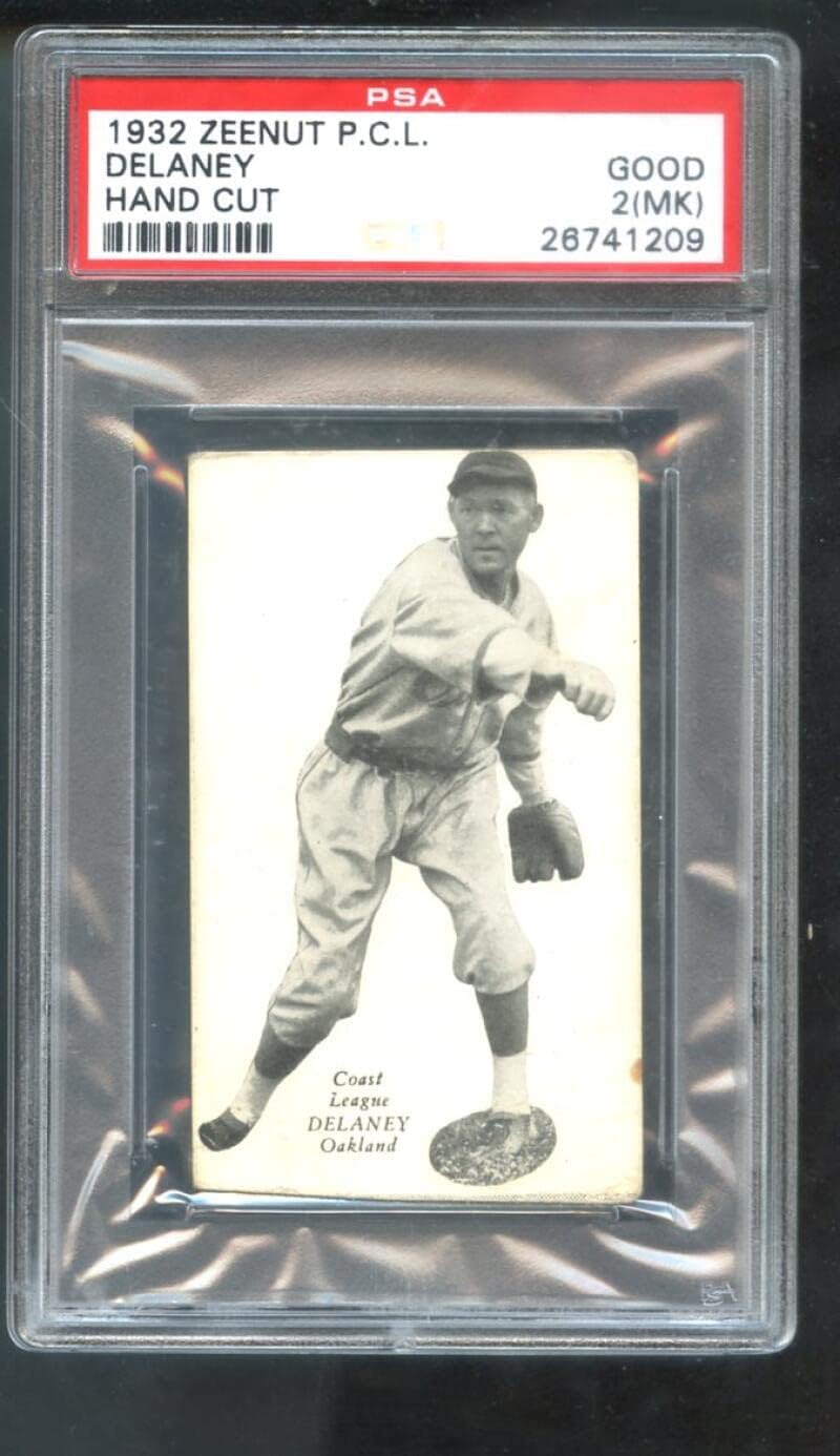 1932 Zeenut Zeenuts Art Delany Arthur Delaney PSA 2 (MK) Graded Baseball Card Pacific Coast League PCL P.C.L. Oakland Oaks