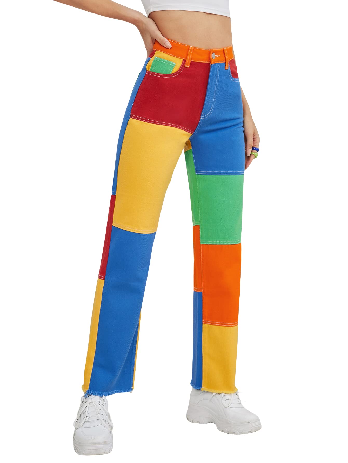 WDIRARA Color Block Denim