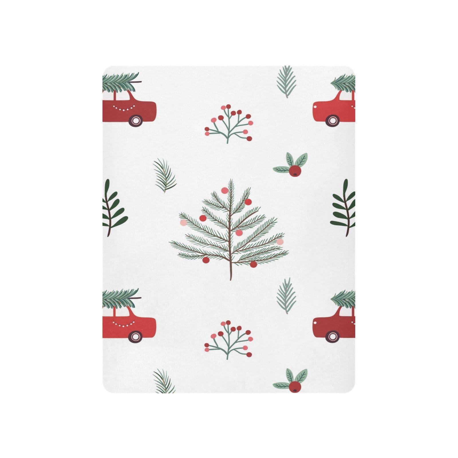 Moudou Christmas Tree Playard Sheet for Boy Girls, Soft Breathable Fitted Toddler Sheet for Standard Playard Bed Mattress, 39 x 27 x 5 Inch