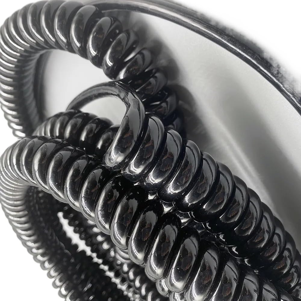 Câble spiralé télescopique, Câble réseau spiralé à 8 conducteurs 22 AWG avec Fil à Ressort de Blindage(Stretch 4 Meters)