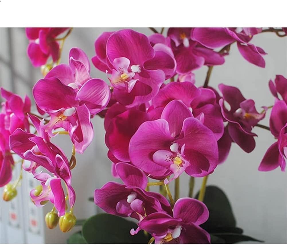 Künstliche Orchidee aus Seide, Keramikvase, Phalaenopsis-Orchidee, moderner Topfimitat, für Heimdekoration, Wohnzimmer, künstliche Blumen