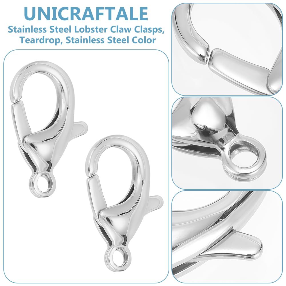 UNICRAFTALE 30pcs 3 misure Orecchini In Acciaio Inossidabile Kit