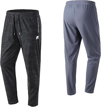 Mens Jogging Pants with Pockets Tapered Joggers for Men Athletic Pants for Workout 2 Pack