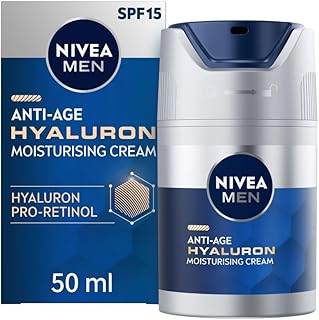 NIVEA MEN Hyaluron Face Cream (50ml), Anti Wrinkle Cream Reduces Deep Wrinkles, Men's Anti Ageing Cream,Strengthens Skin Elasticity