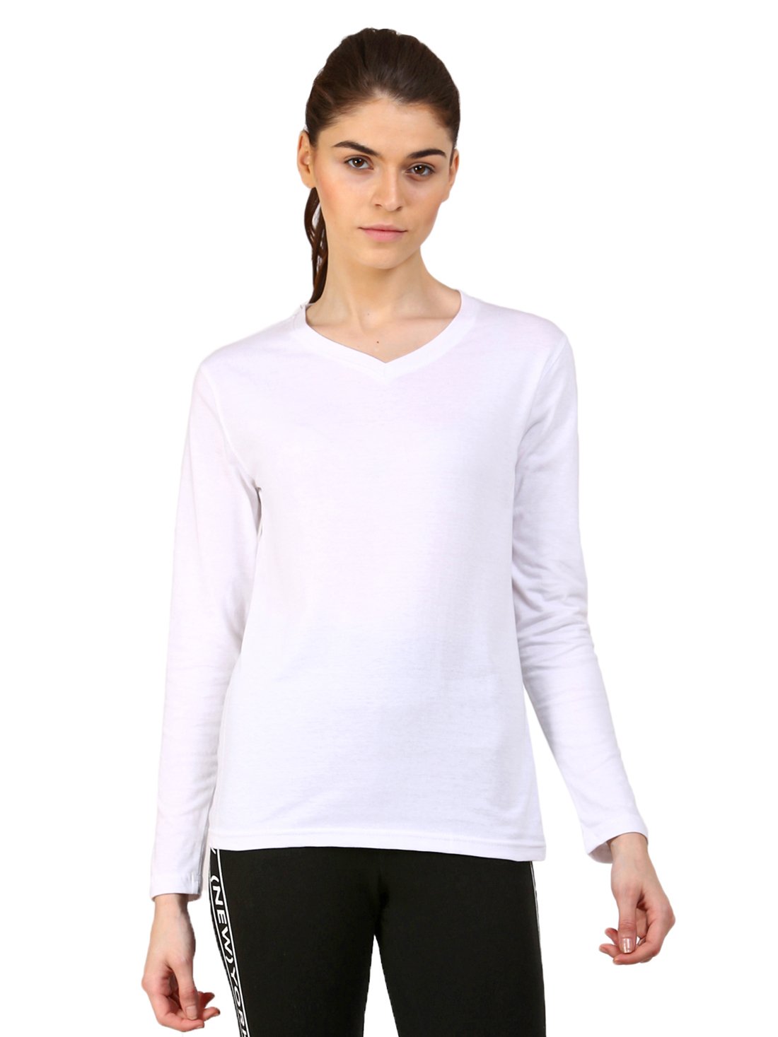 ap'pulse Women's Long Sleeve V Neck Tshirt-picture-27