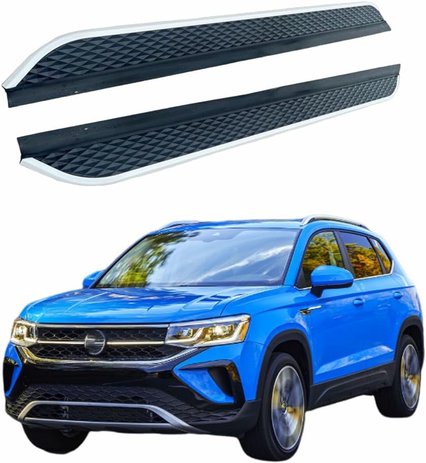 2PCS Running Boards Compatible with VW TAOS 2020-2024 Aluminum Side Steps Pedals